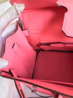 Hermes Birkin 25 Retourne Handmade Bag In Rose Lipstick Swift Calfskin - Image 6