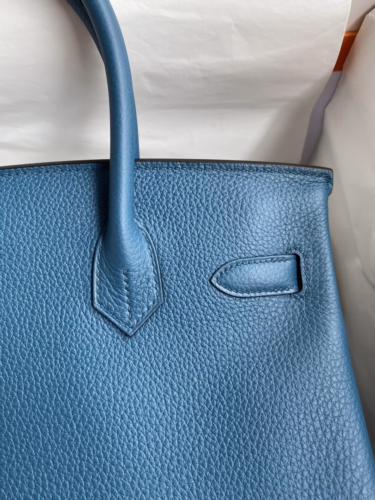 Hermes Birkin 30 Retourne Handmade Bag In Colvert Clemence Leather - Image 8