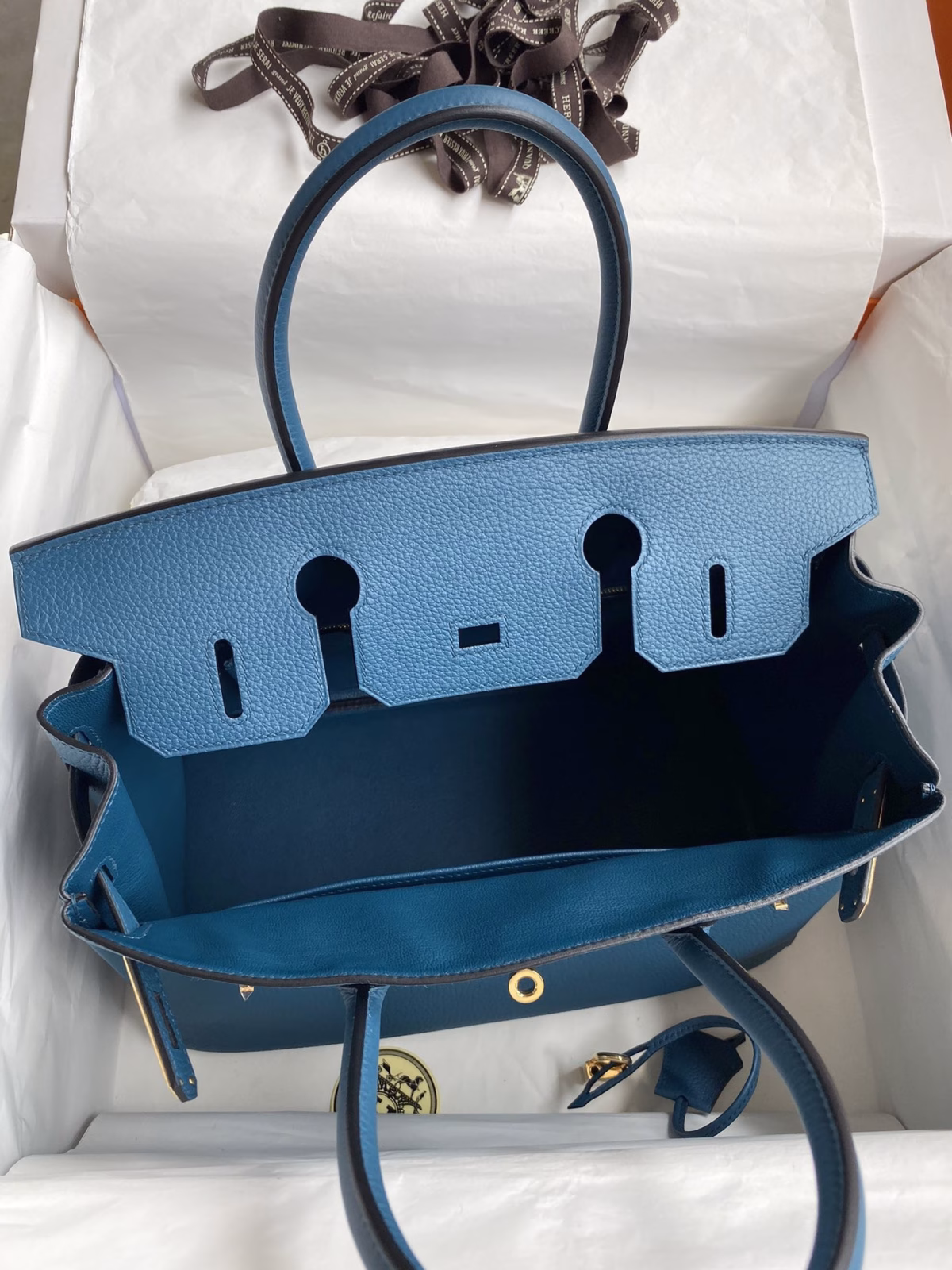 Hermes Birkin 30 Retourne Handmade Bag In Colvert Clemence Leather - Image 3