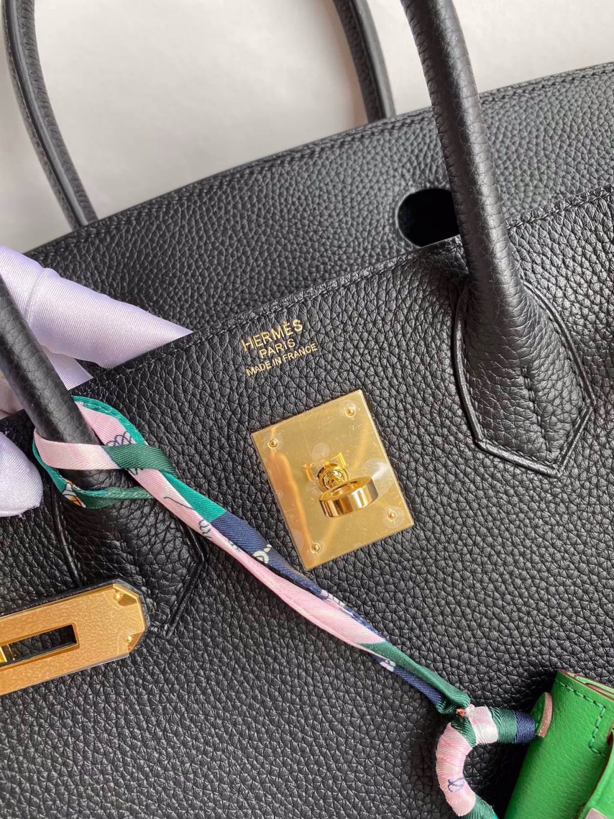 Hermes Birkin 30 Retourne Handmade Bag In Black Clemence Leather - Image 3