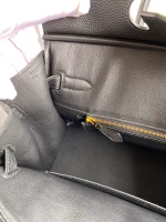 Hermes Birkin 30 Retourne Handmade Bag In Black Clemence Leather - Image 4