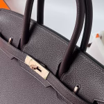 Hermes Birkin 30 Retourne Handmade Bag In Rouge Sellier Clemence Leather - Image 6