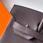 Hermes Birkin 30 Retourne Handmade Bag In Rouge Sellier Clemence Leather - Image 7