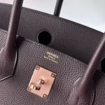 Hermes Birkin 30 Retourne Handmade Bag In Rouge Sellier Clemence Leather - Image 9