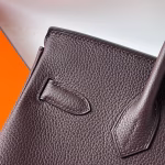 Hermes Birkin 30 Retourne Handmade Bag In Rouge Sellier Clemence Leather - Image 2