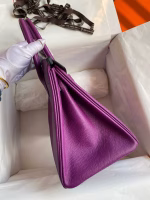 Hermes Birkin 30 Retourne Handmade Bag In Anemone Epsom Calfskin - Image 9