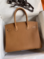 Hermes Birkin 30 Retourne Handmade Bag In Gold Epsom Calfskin - Image 6