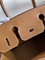 Hermes Birkin 30 Retourne Handmade Bag In Gold Epsom Calfskin - Image 5