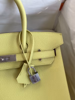 Hermes Birkin 30 Retourne Handmade Bag In Lime Epsom Calfskin - Image 7
