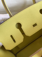 Hermes Birkin 30 Retourne Handmade Bag In Lime Epsom Calfskin - Image 3