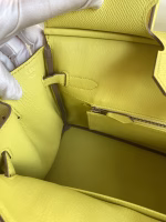 Hermes Birkin 30 Retourne Handmade Bag In Lime Epsom Calfskin - Image 4