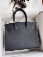 Hermes Birkin 30 Retourne Handmade Bag In Black Epsom Calfskin - Image 6