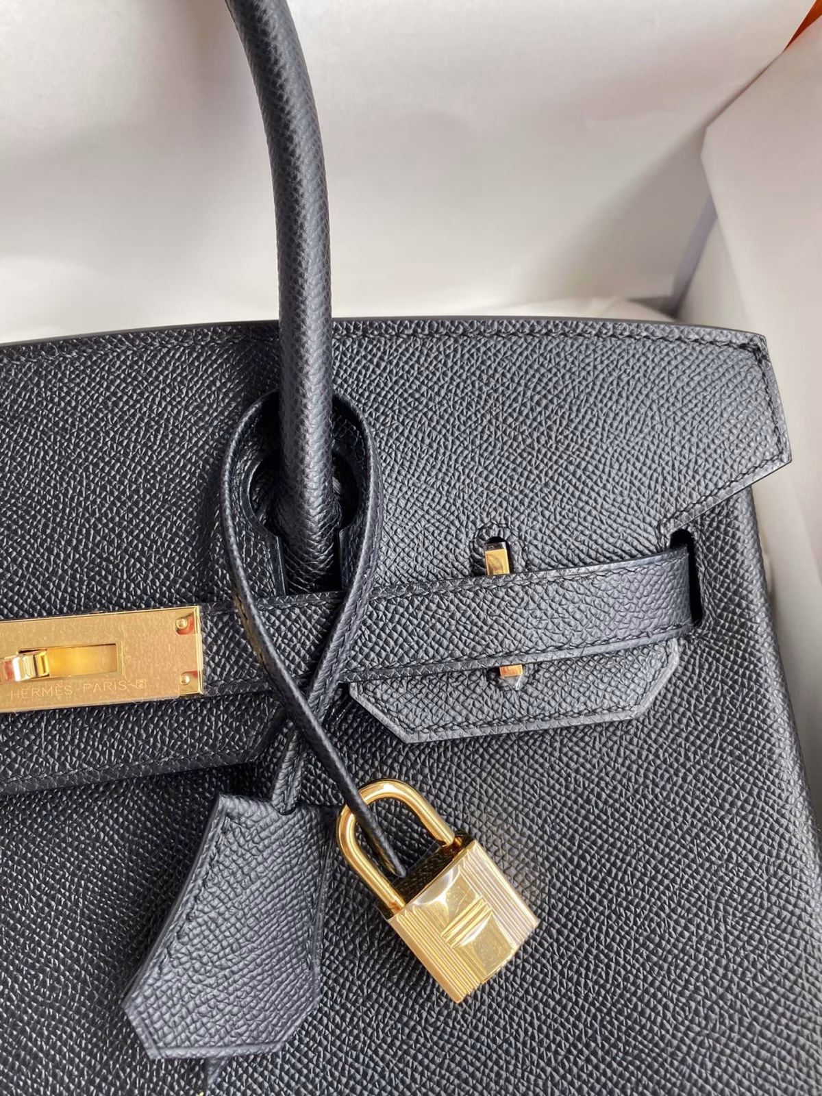 Hermes Birkin 30 Retourne Handmade Bag In Black Epsom Calfskin - Image 7