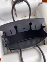 Hermes Birkin 30 Retourne Handmade Bag In Black Epsom Calfskin - Image 3