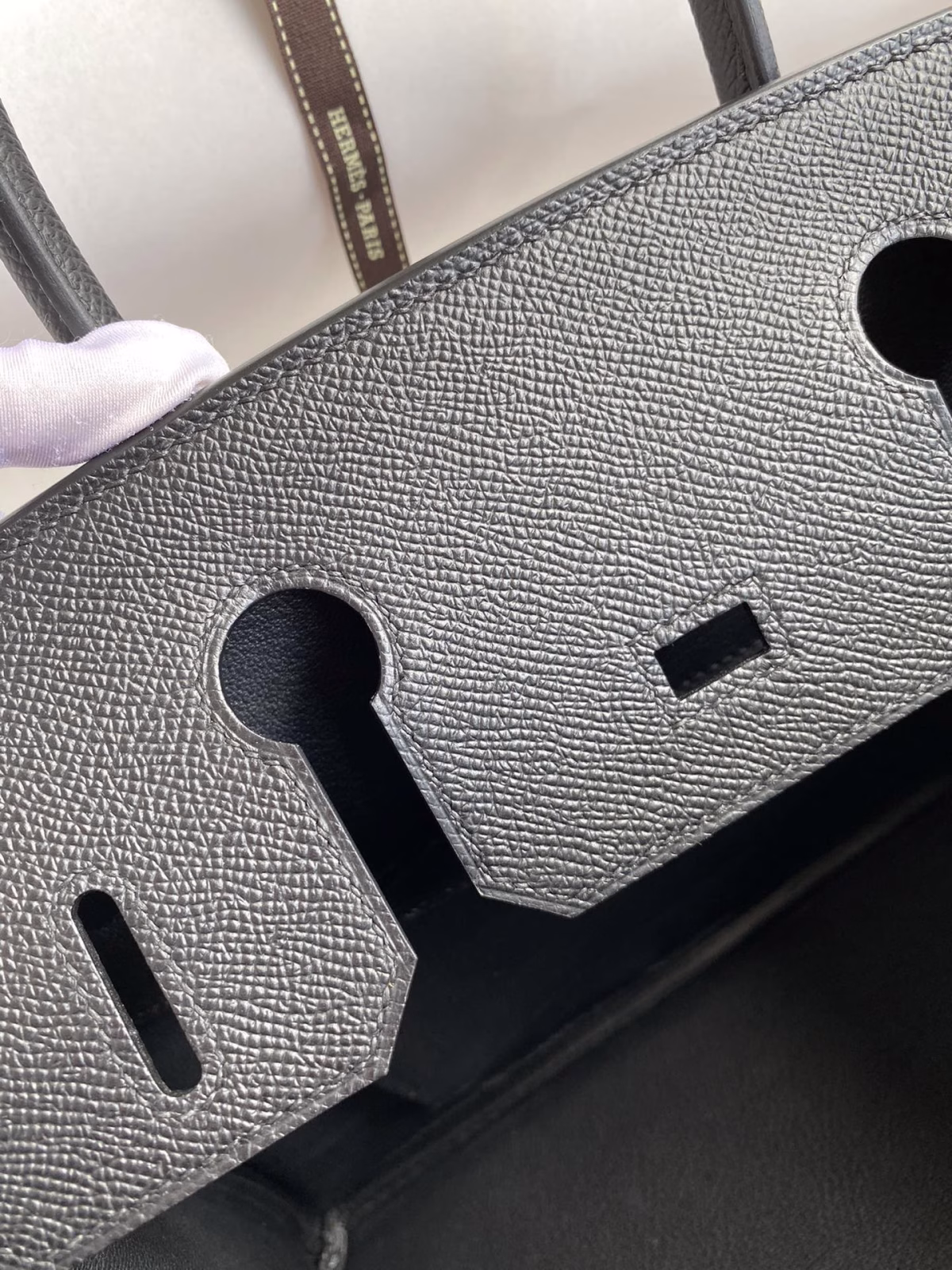 Hermes Birkin 30 Retourne Handmade Bag In Black Epsom Calfskin - Image 4