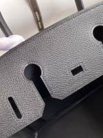 Hermes Birkin 30 Retourne Handmade Bag In Black Epsom Calfskin - Image 4