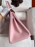 Hermes Birkin 30 Retourne Handmade Bag In Rose Sakura Epsom Calfskin - Image 9
