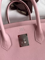 Hermes Birkin 30 Retourne Handmade Bag In Rose Sakura Epsom Calfskin - Image 2