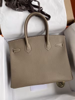 Hermes Birkin 30 Retourne Handmade Bag In Taupe Epsom Calfskin - Image 6