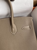Hermes Birkin 30 Retourne Handmade Bag In Taupe Epsom Calfskin - Image 8