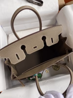 Hermes Birkin 30 Retourne Handmade Bag In Taupe Epsom Calfskin - Image 3