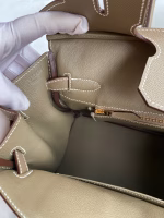 Hermes Birkin 30 Retourne Handmade Bag In Taupe Epsom Calfskin - Image 5