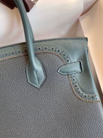 Hermes Ghillies Birkin 30cm Limited-edition Bag In Black Calfskin - Image 8