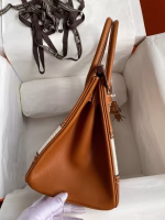 Hermes Ghillies Birkin 30cm Limited-edition Bag In Toile & Gold Swift Leather - Image 3
