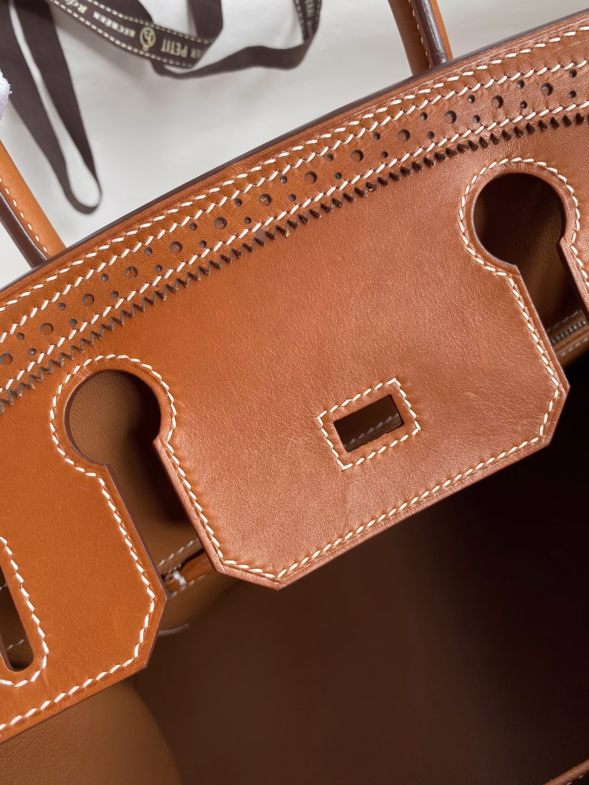 Hermes Ghillies Birkin 30cm Limited-edition Bag In Toile & Gold Swift Leather - Image 5