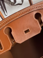 Hermes Ghillies Birkin 30cm Limited-edition Bag In Toile & Gold Swift Leather - Image 5