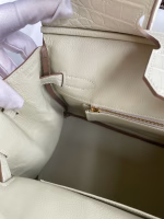 Hermes Birkin 30 Handmade Bag In Craie Crocodile Niloticus Matte Skin - Image 5