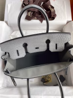 Hermes Birkin 30 Handmade Bag In Etain Crocodile Niloticus Matte Skin - Image 3