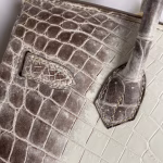 Hermes Diamond Birkin 30cm Bag In Himalaya Niloticus Crocodile Skin - Image 4