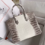 Hermes Diamond Birkin 30cm Bag In Himalaya Niloticus Crocodile Skin - Image 7