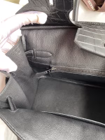 Hermes Birkin 30 Handmade Bag In Black Crocodile Niloticus Matte Skin - Image 5