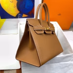 Hermes Birkin 30 Sellier Handmade Bag In Gold Epsom Calfskin - Image 8