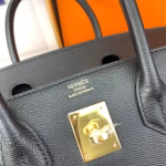 Hermes Birkin 30 Sellier Handmade Bag In Black Epsom Calfskin - Image 7