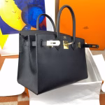 Hermes Birkin 30 Sellier Handmade Bag In Black Epsom Calfskin - Image 9