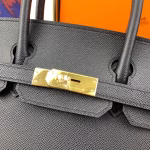 Hermes Birkin 30 Sellier Handmade Bag In Black Epsom Calfskin - Image 4