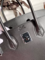 Hermes Birkin 35 Retourne Handmade Bag In Black Box Calfskin - Image 4