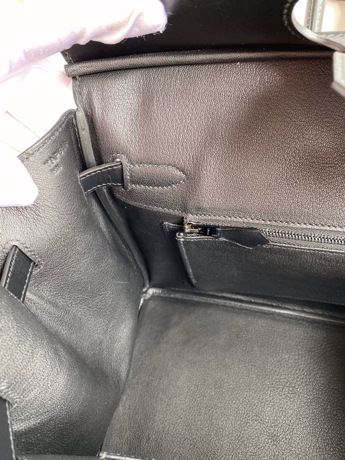 Hermes Birkin 35 Retourne Handmade Bag In Black Box Calfskin - Image 5