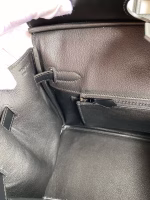 Hermes Birkin 35 Retourne Handmade Bag In Black Box Calfskin - Image 5