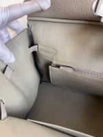 Hermes Birkin 35 Retourne Handmade Bag In Gris Asphalt Clemence Leather - Image 5