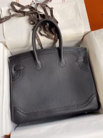 Hermes Ghillies Birkin 35cm Limited-edition Bag In Black Calfskin - Image 6
