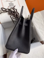 Hermes Ghillies Birkin 35cm Limited-edition Bag In Black Calfskin - Image 9