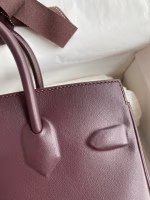Hermes Shadow Birkin 25 Limited Edition Bag In Chocolat Swift Calfskin - Image 7