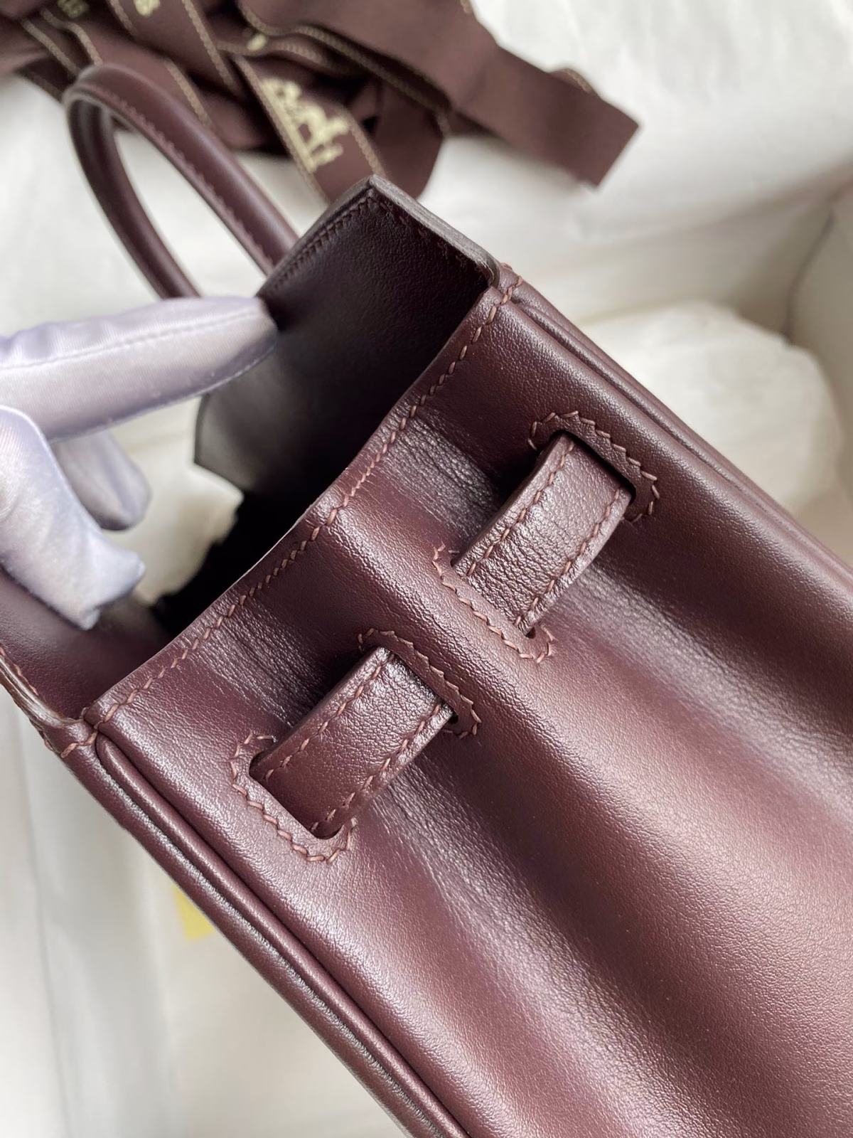Hermes Shadow Birkin 25 Limited Edition Bag In Chocolat Swift Calfskin - Image 2