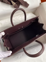 Hermes Shadow Birkin 25 Limited Edition Bag In Chocolat Swift Calfskin - Image 3