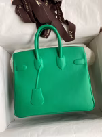 Hermes Shadow Birkin 25 Limited Edition Bag In Green Swift Calfskin - Image 2