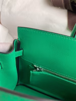 Hermes Shadow Birkin 25 Limited Edition Bag In Green Swift Calfskin - Image 8